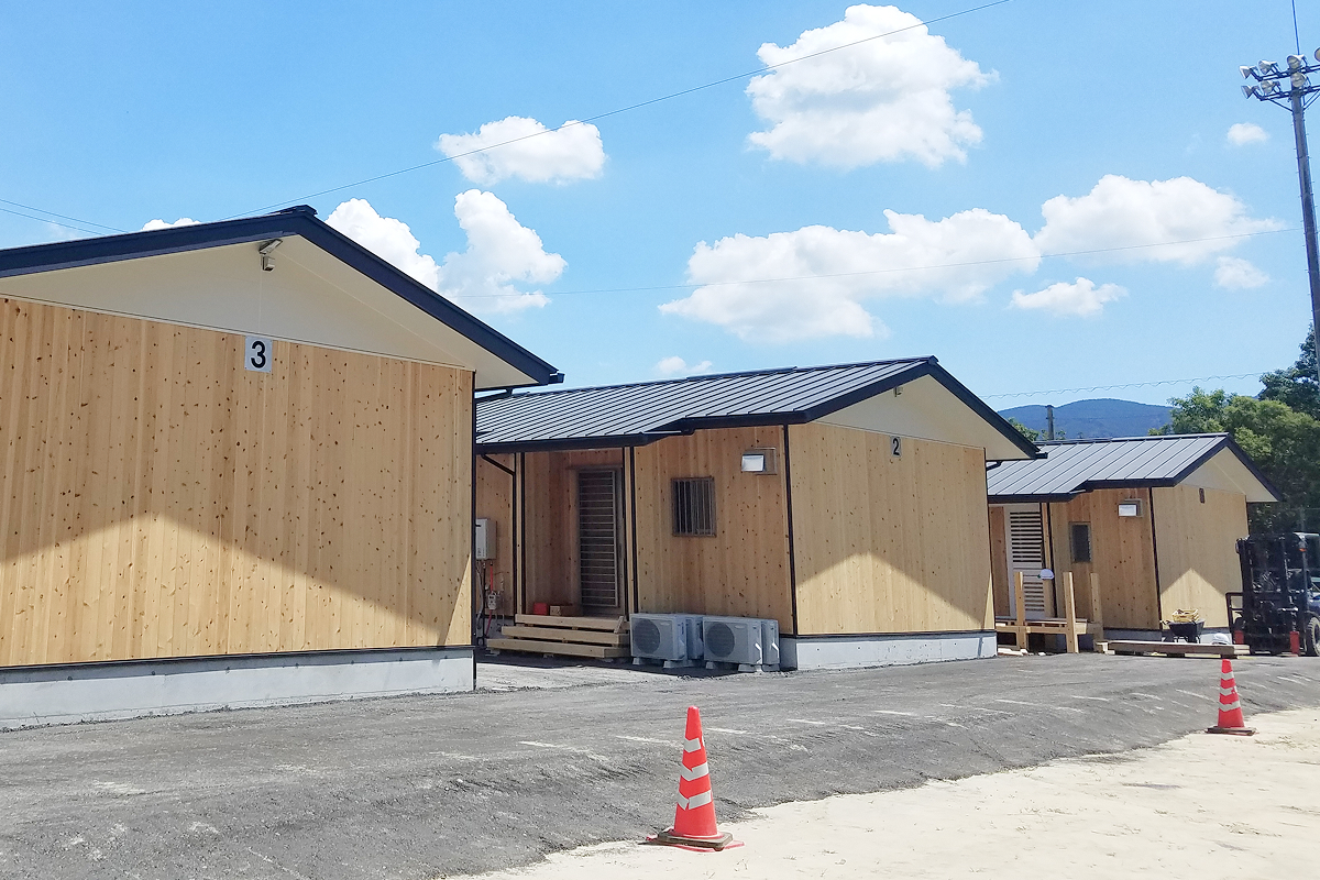 地元工務店が団結した西日本豪雨木造仮設住宅の建設